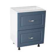 Corp inferior 60 cu 2 sertare metalice greutate Zebra MDF Albastru Corp inferior 60 cu 2 sertare metalice greutate Zebra MDF Albastru